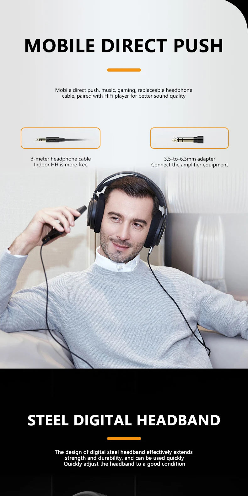 Wired Open-Back Studio Headphones for Professional Monitoring - Black Tidesmit