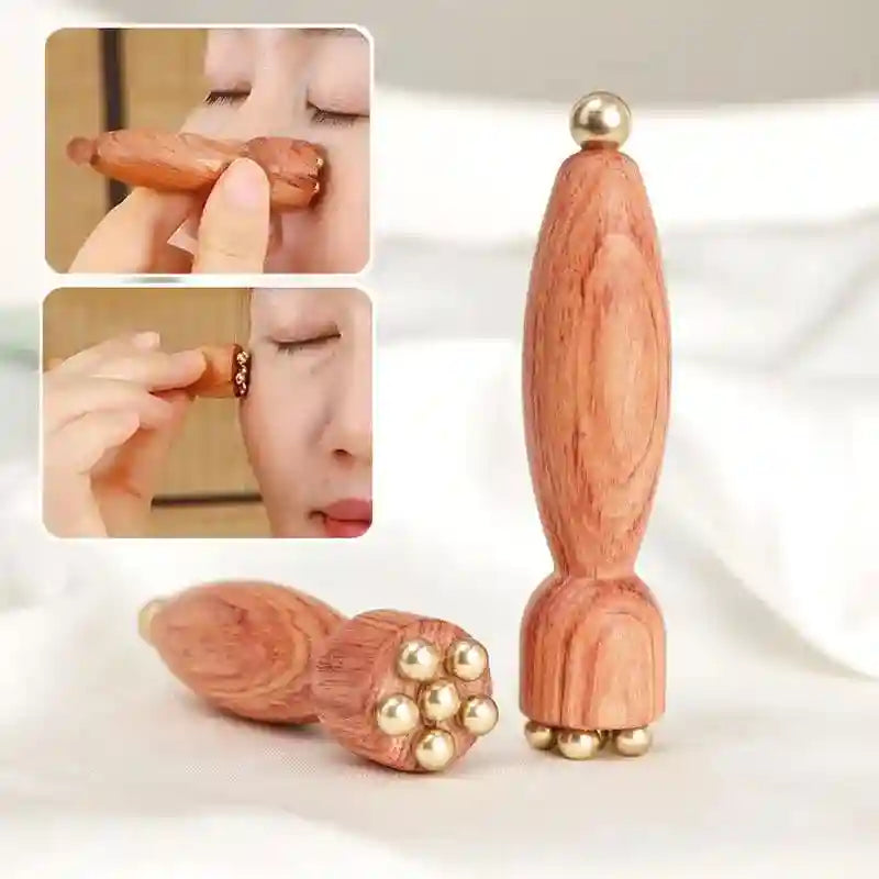 Facial Gua Sha Brass Eye Massage Tool - Ergonomic Lotus Seedpod Design Eye Massage Instrument Tidesmit
