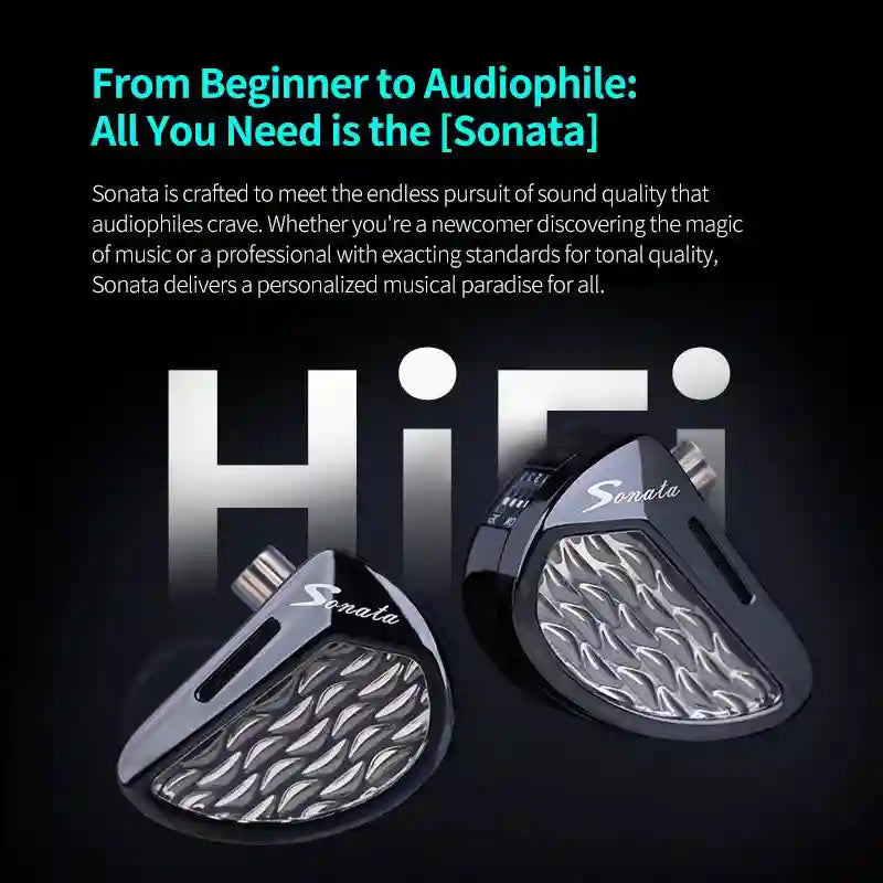 KZ Sonata HiFi Wired Gaming Headphones with Tunable Balanced Armature Tidesmit
