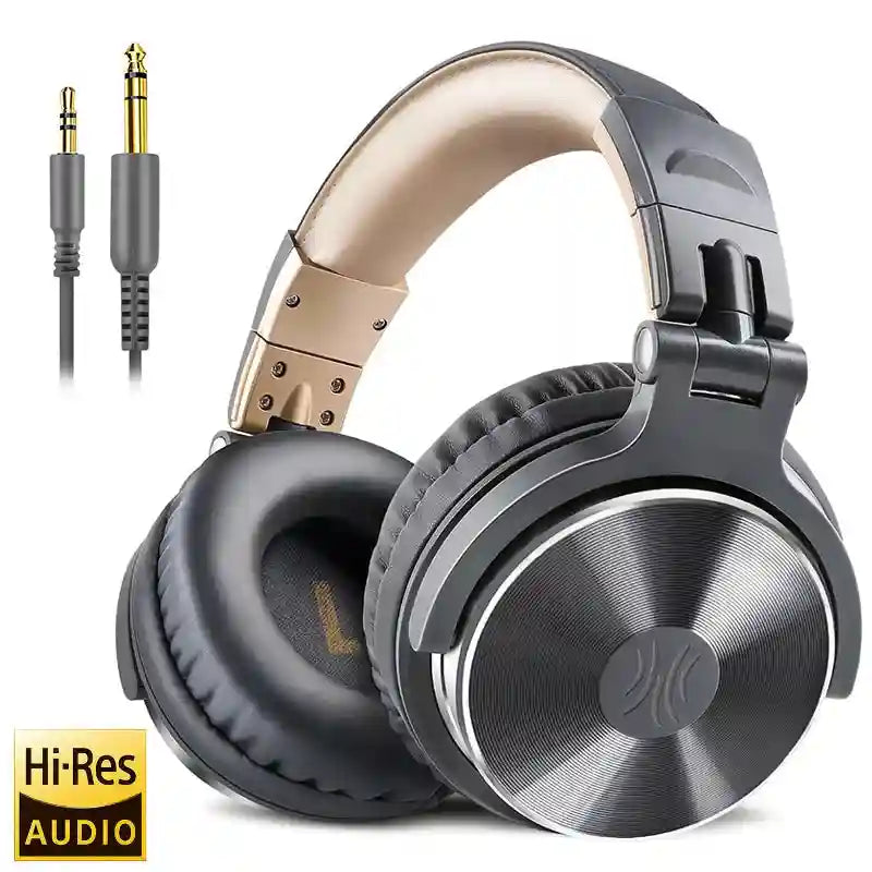 Wired Studio Monitor Headphones: Over-Ear Audio with Low Latency Gray Tidesmit