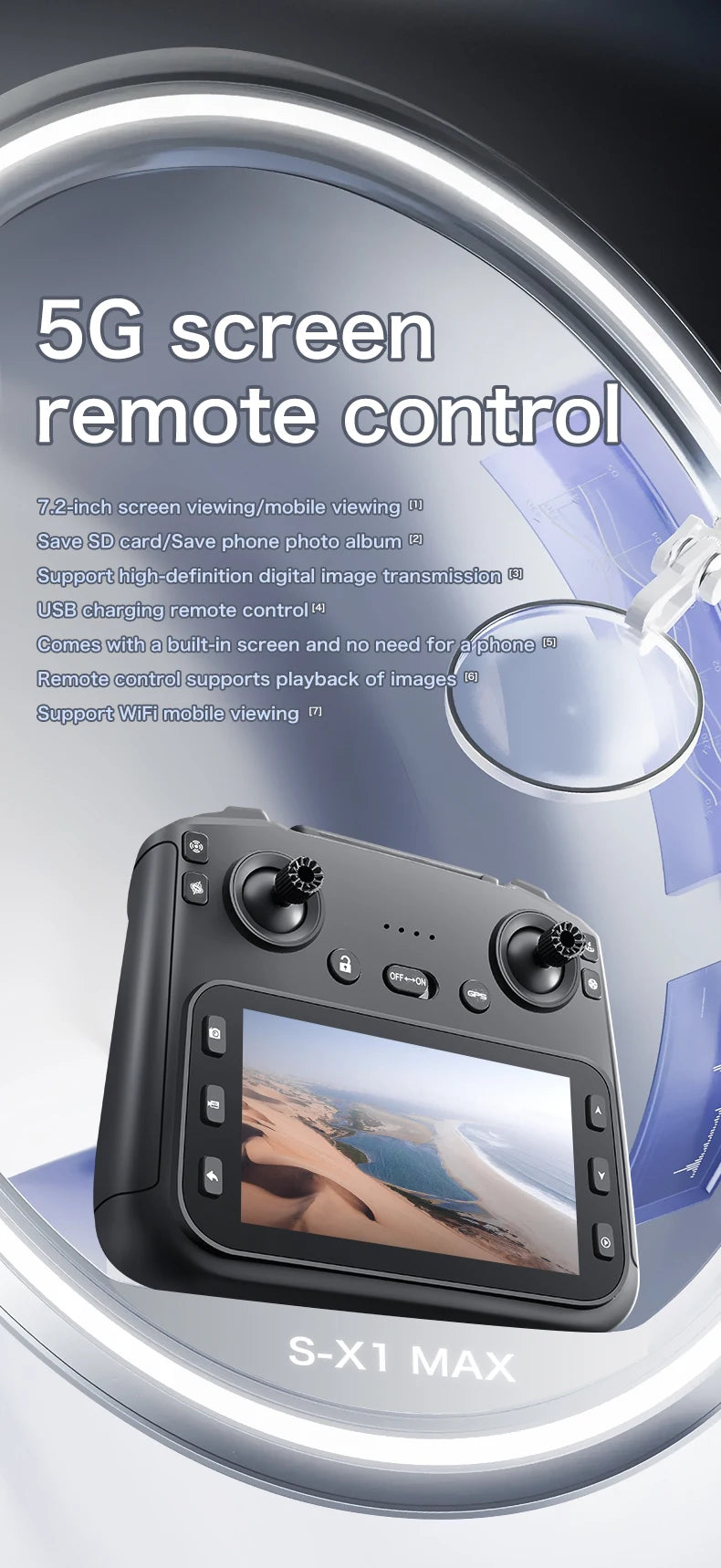 4K Camera Drone With 3-Axis Gimbal GPS - Foldable Aerial Quadcopter Tidesmit
