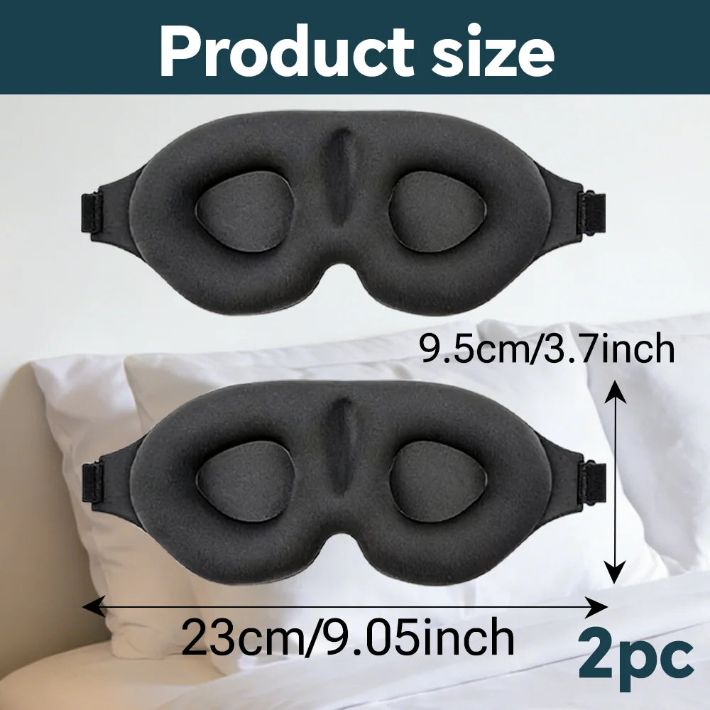 3D-Shaped Men's and Women's Sleep Eye Masks Provide Perfect Light-Blocking, Are Soft and Comfortable, Suitable for Travel A-DH