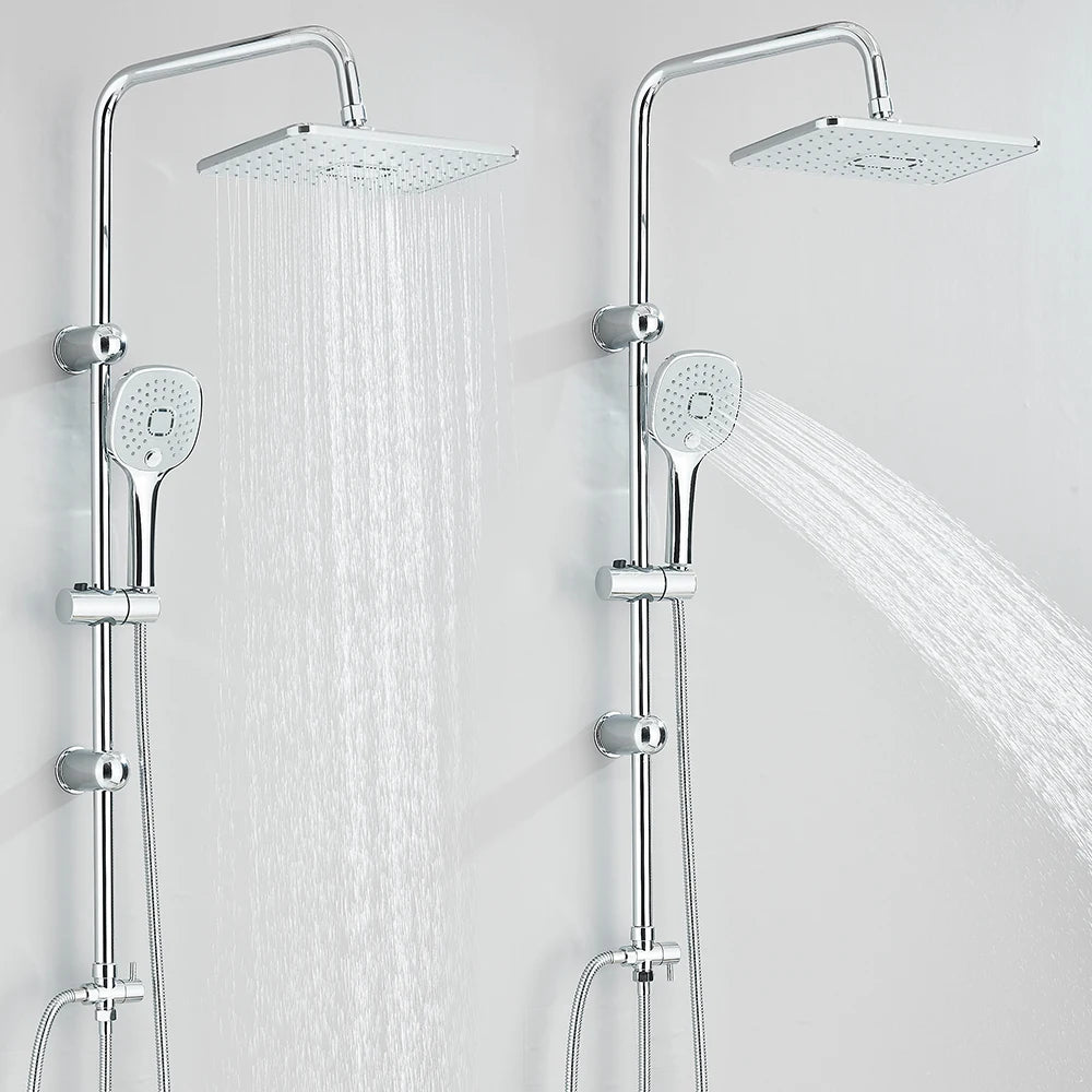 Rain Shower System With Handheld Shower Without Mixer For Bath Shower Wall Mounted Hot Cold Shower System for Bathtub