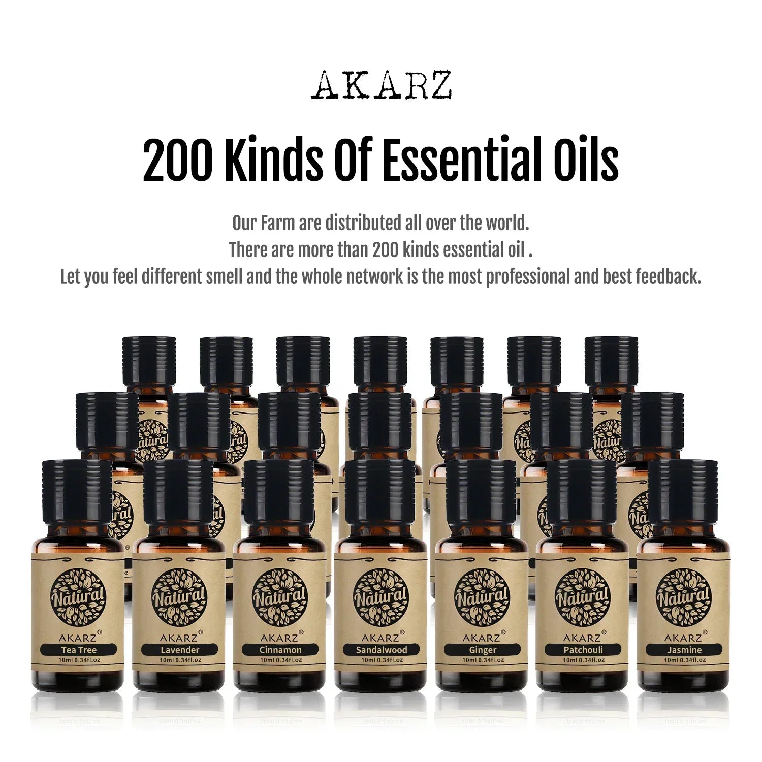 AKARZ Lemon Verbena Laurel Pineapple Bamboo Medlar Peony Ravensara Tangerine Essential Oil Handmade DIY Soap Scents Perfume Oil
