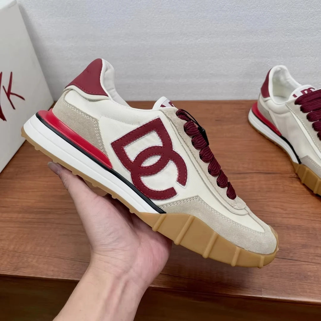 Thick Soled Running Shoes Low Top Lace up Fashion Luxury Branded Style Casual Upper Material Retro Casual Sports Shoes Sneakers
