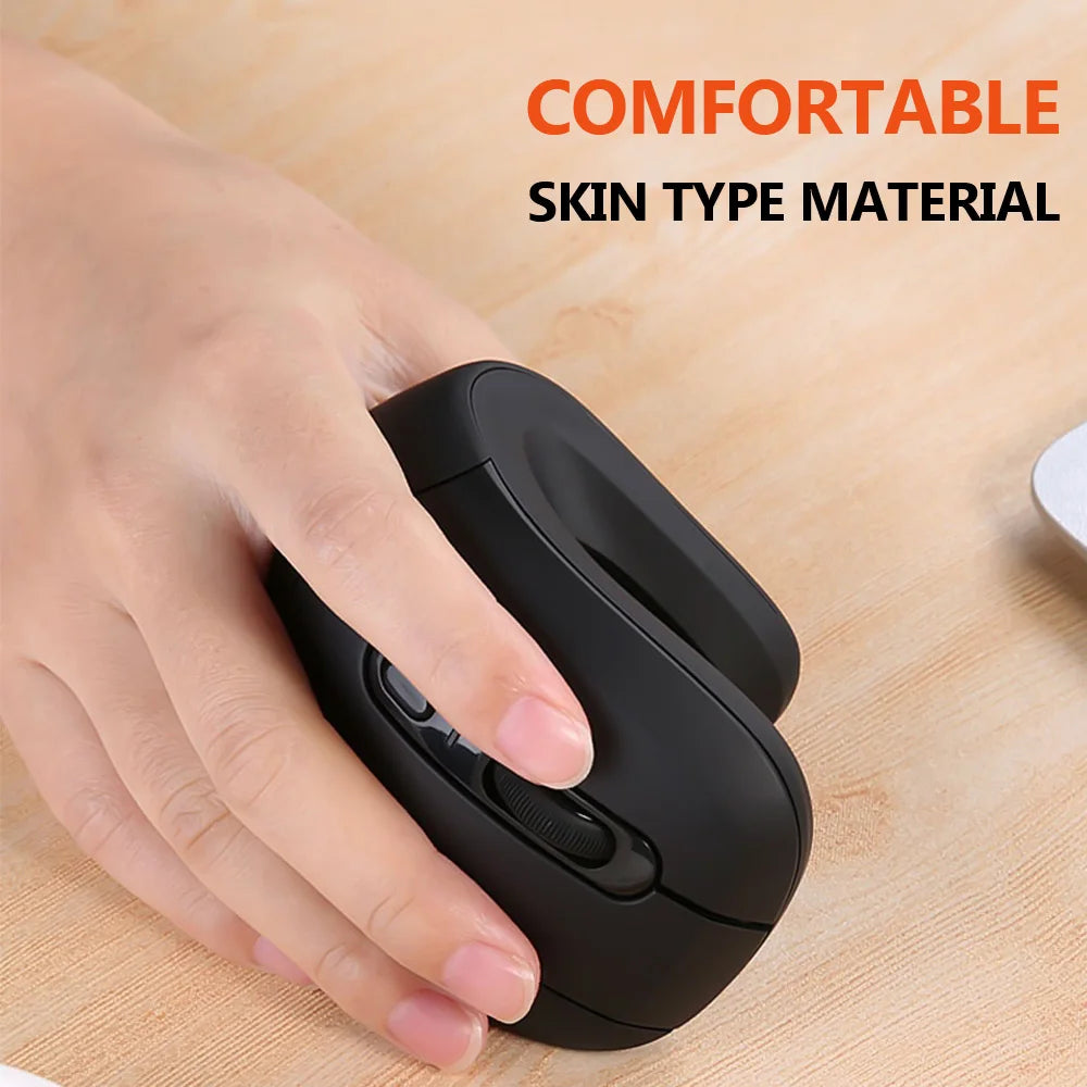DAREU Ergonomic Vertical Wireless Mouse 2.4Ghz Optical Skin 6 Buttons Comfortable Gaming Mice with Adjustable DPI For Computer