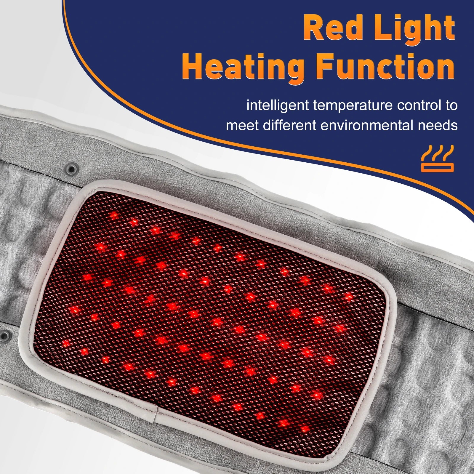 Lumbar Decompression Belt with Red Light Therapy and Vibration Support Fascia Gun Tidesmit