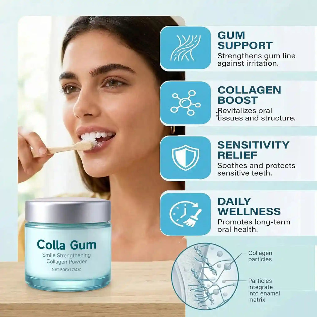 Tidesmit Collagen and Hydroxyapatite tooth powder for gentle teeth whitening and gum health plaque removal