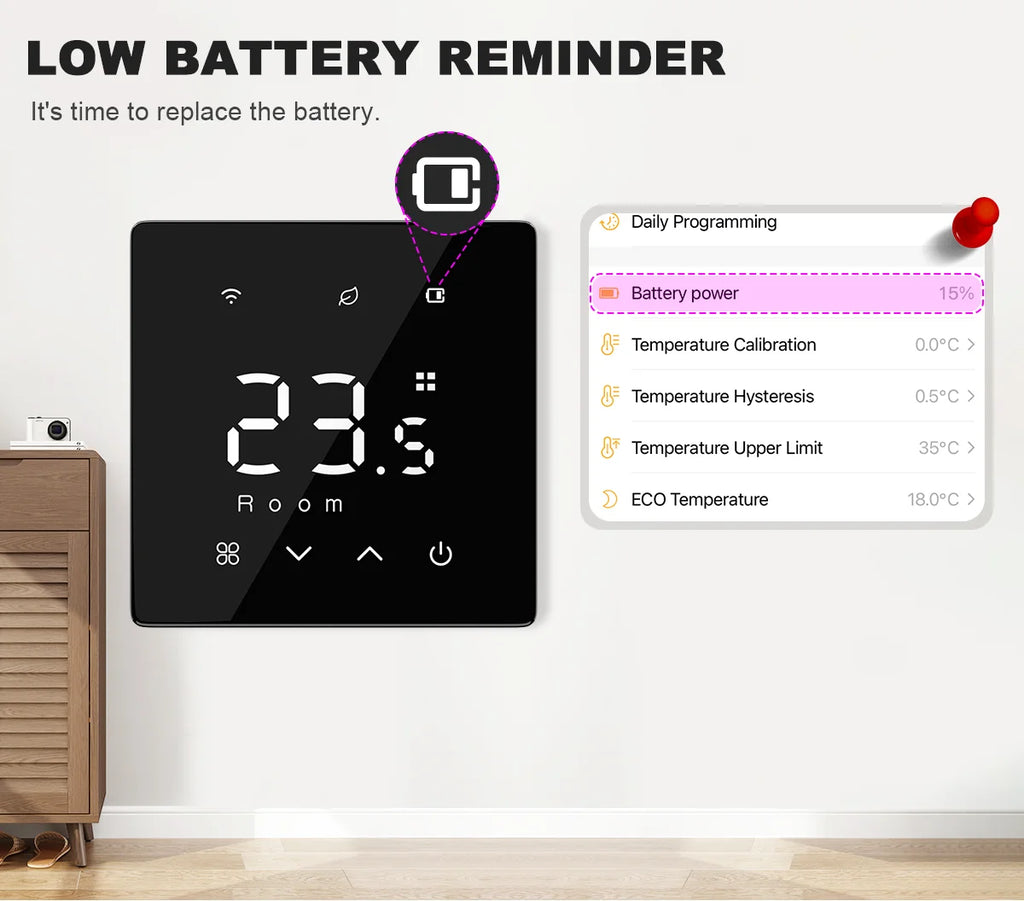 Tuya Smart Thermostat Water Gas Boiler WiFi ZigbeeBattery Wireless Floor Heating Temperature Remote Controller Google Home Alexa