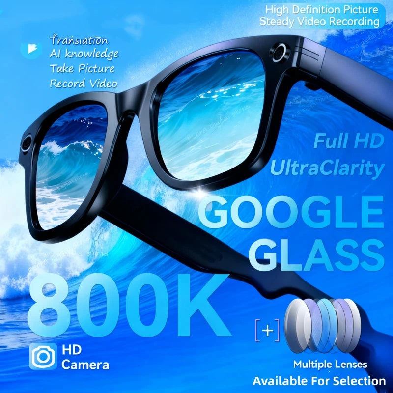 Tidesmit Smart Glasses 8K AI Camera with Bluetooth Spatial Audio Tidesmit