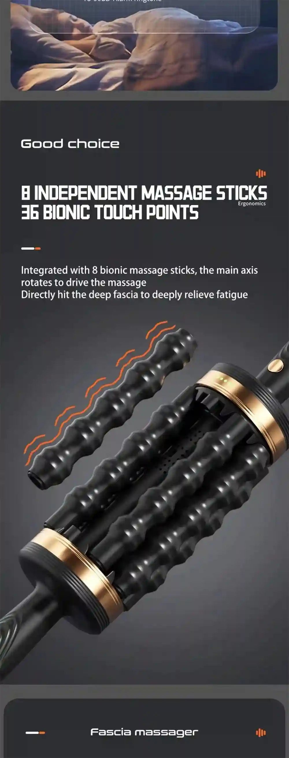 Electric Massager for Deep Muscle Relief - Rechargeable Wellness Device Massage Roller Tidesmit