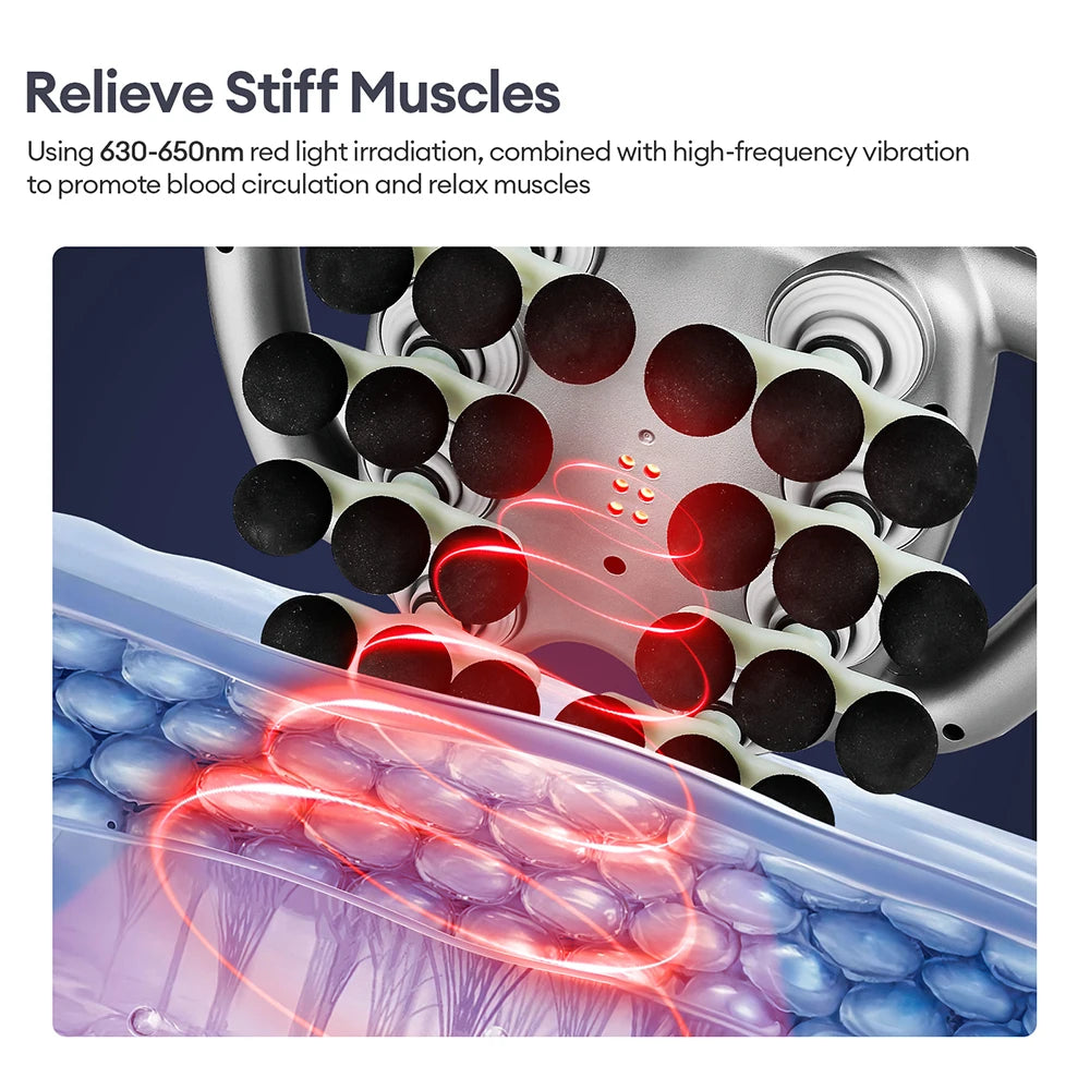 Deep Tissue Massage Gun with 99 Speed Settings and Heat Therapy Back Massage Instrument Tidesmit
