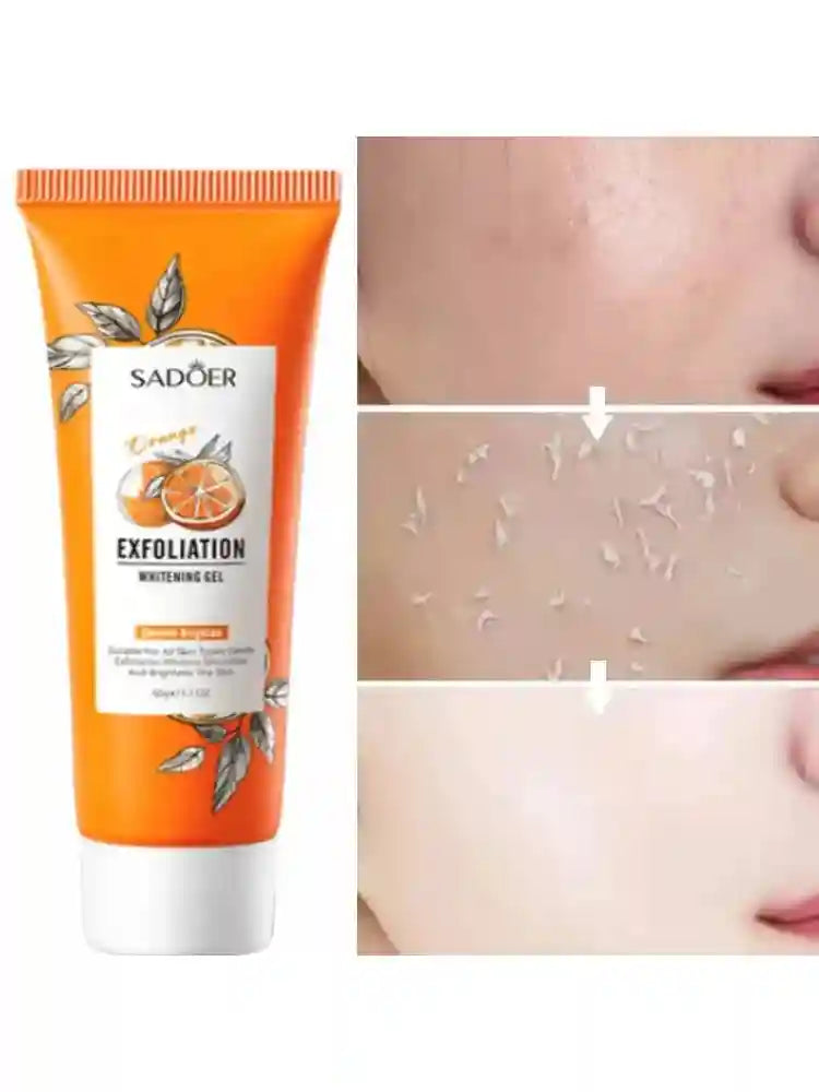 Orange Exfoliating Gel Facial Scrub for Deep Pore and Blackhead Treatment Scrubs Treatments Tidesmit
