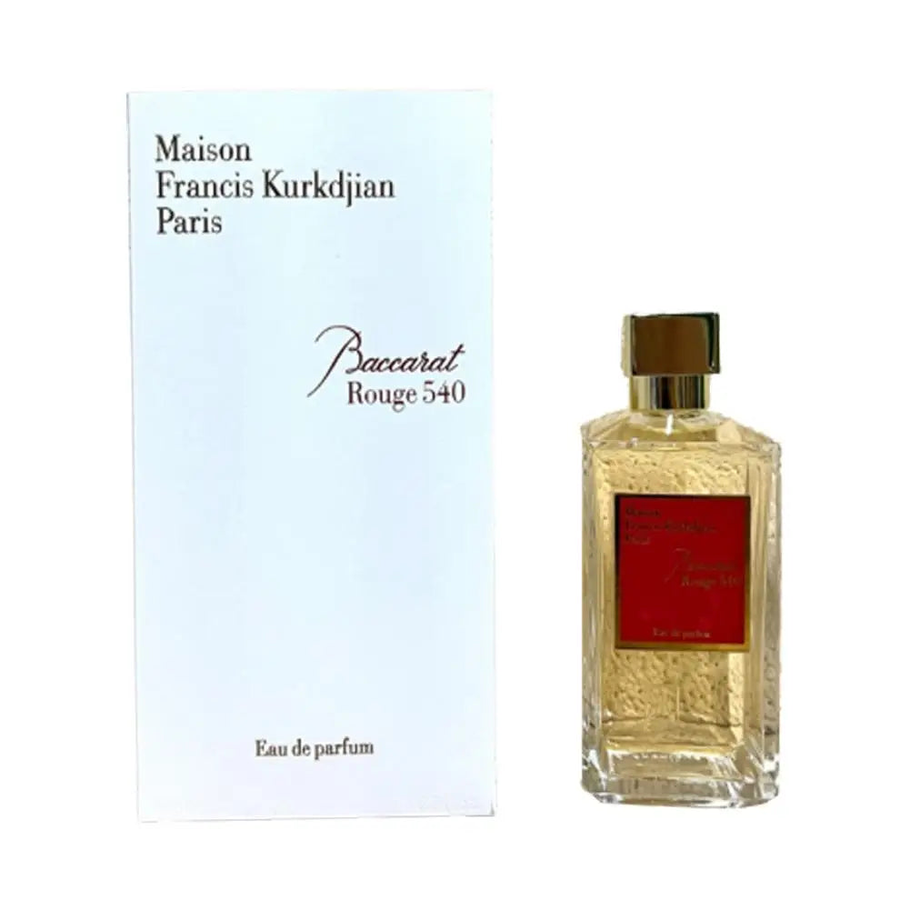 Maison Francis Kurkdjian Baccarat Rouge 540 EDP: Unisex luxury perfume, rectangular glass bottle, iconic amber scent.