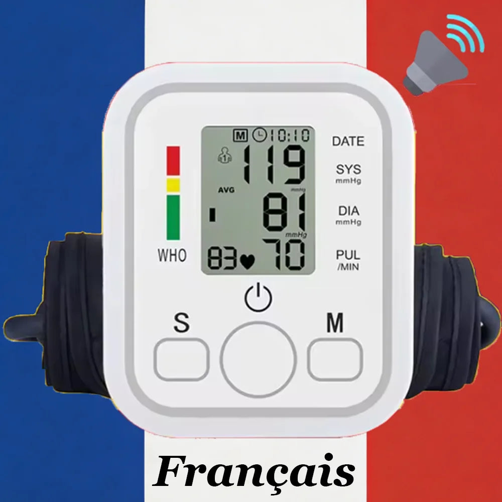 Blood Pressure Meter Digital Automatic Tonometer Upper Arm Blood Pressure Monitor Medical Tensiometer Sphygmomanometer Measure