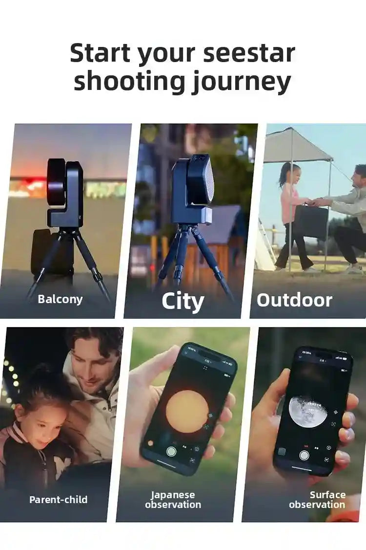 Seestar S50 Smart Telescope | All-In-One Digital Stargazing Kit Tidesmit