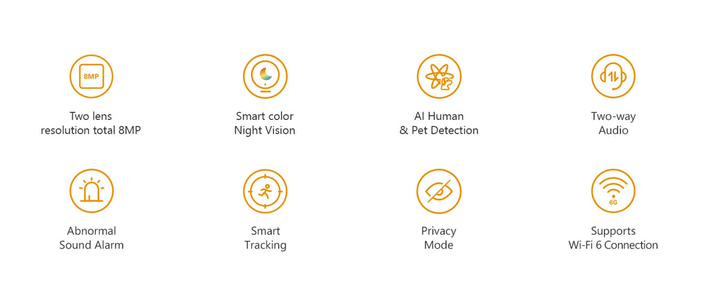 IMOU 360° PTZ Dual Lens IP Camera Human Pet Detection Security Camera Baby Monitor AI Color Night Vision Surveillance wifi Cam