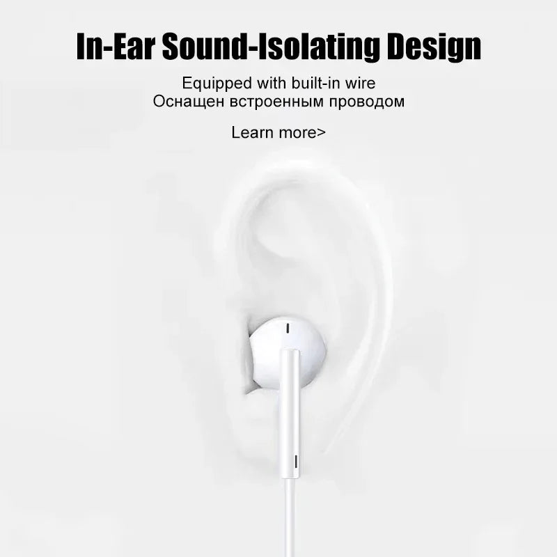 Original Earbuds For iPhone 17 Air 16 15 Pro Max Headphones Type C Wired Earphones For Apple iPhone 14 13 12 11 Pro Max Headset Tidesmit