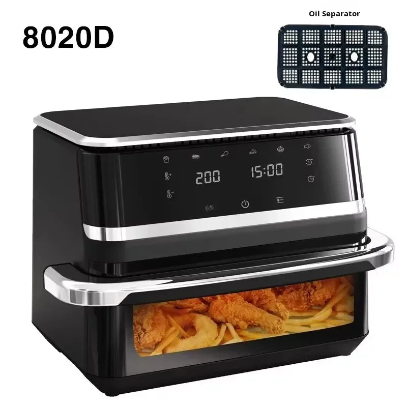2026CE CE Wholesale 1400W Smart Electric Deep Fryer Commercial Portable Air Fryer Digital Oil Free Basket Oil 8L Capacity for