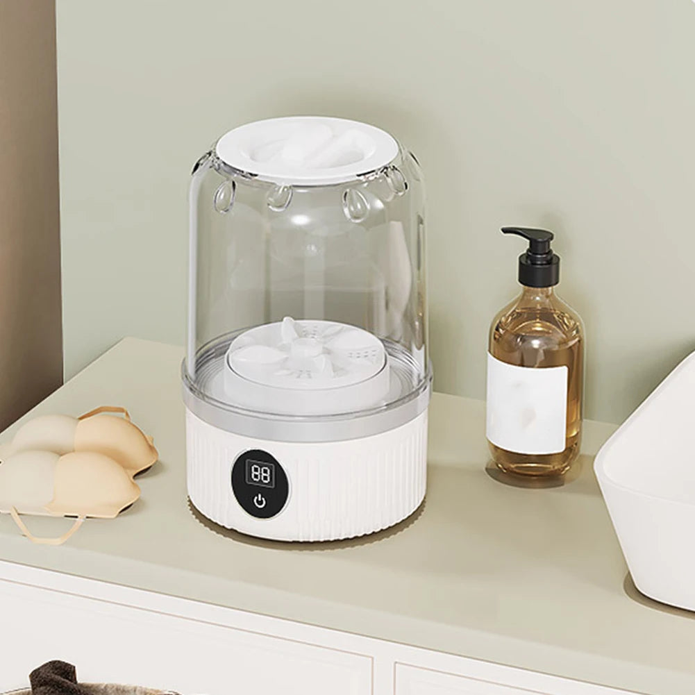 Tidesmit cordless mini washing machine and laundry cup for baby clothes, portable rechargeable automatic washer unit