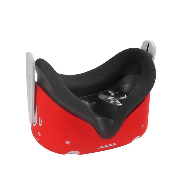 Oculus Quest 2 Silicone Cover Skin - Protective VR Headset Case Red Tidesmit