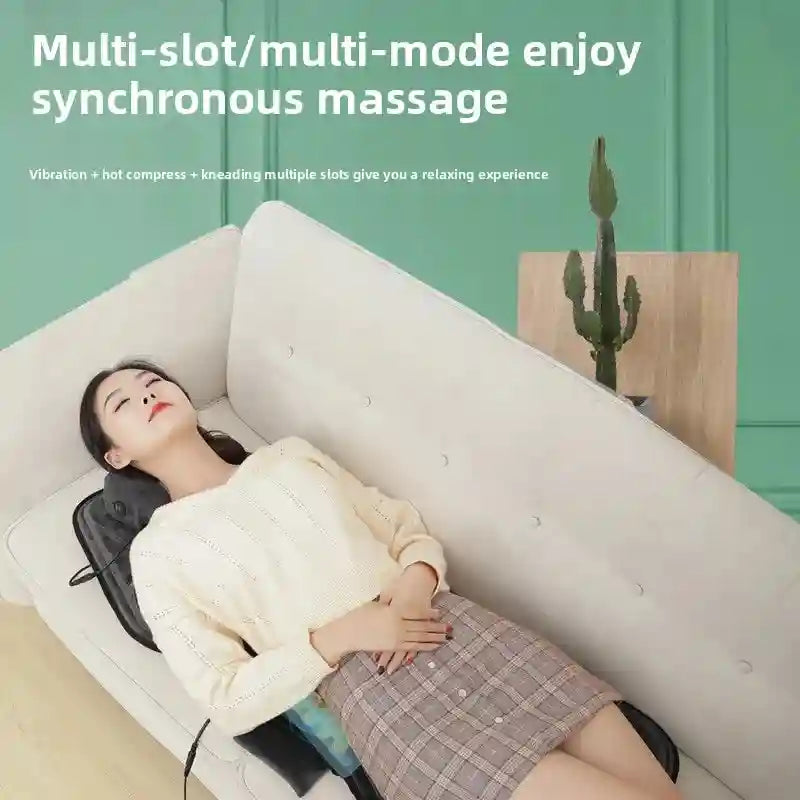 Electric Massager Seat Cushion with Heat and Airbag Lumbar Support Massage Roller Tidesmit