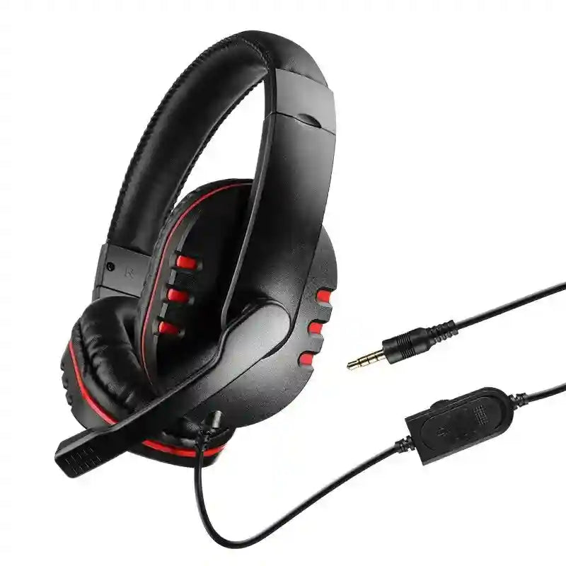 Wired Gaming Headset with Mic for PC and PS4 - Blue/Red Tidesmit