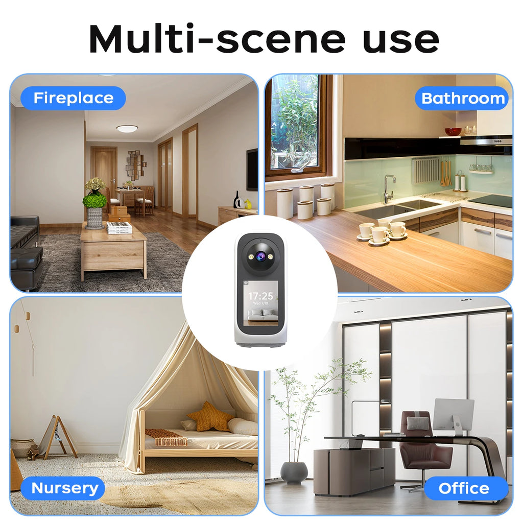JOOAN 3MP PTZ 5G Wifi Camera HD 2.8” Touch Screen Baby Monitor Color Night Two Way Audio Wireless Smart Home Security Camera