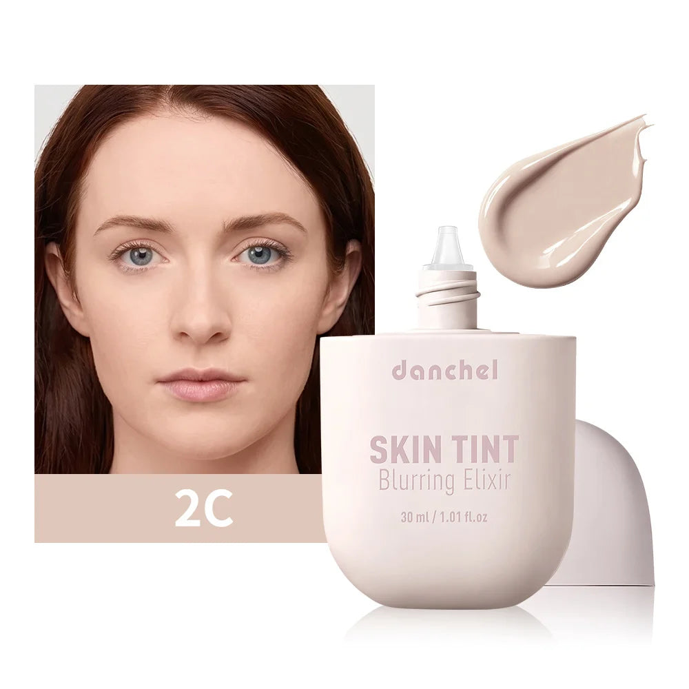 Tidesmit Skin Tint Blurring Elixir Foundation texture close-up showing hydrating long lasting pore blurring finish