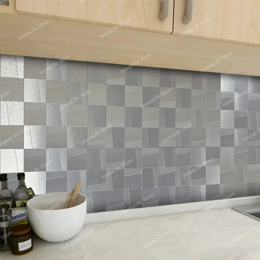 1pcs 30x30cm Waterproof 3d Wall Panels Mosaic Wall Tile Peel and Stick Self Adhesive Kitchen Bath Tile Fireproof Wall Stickers