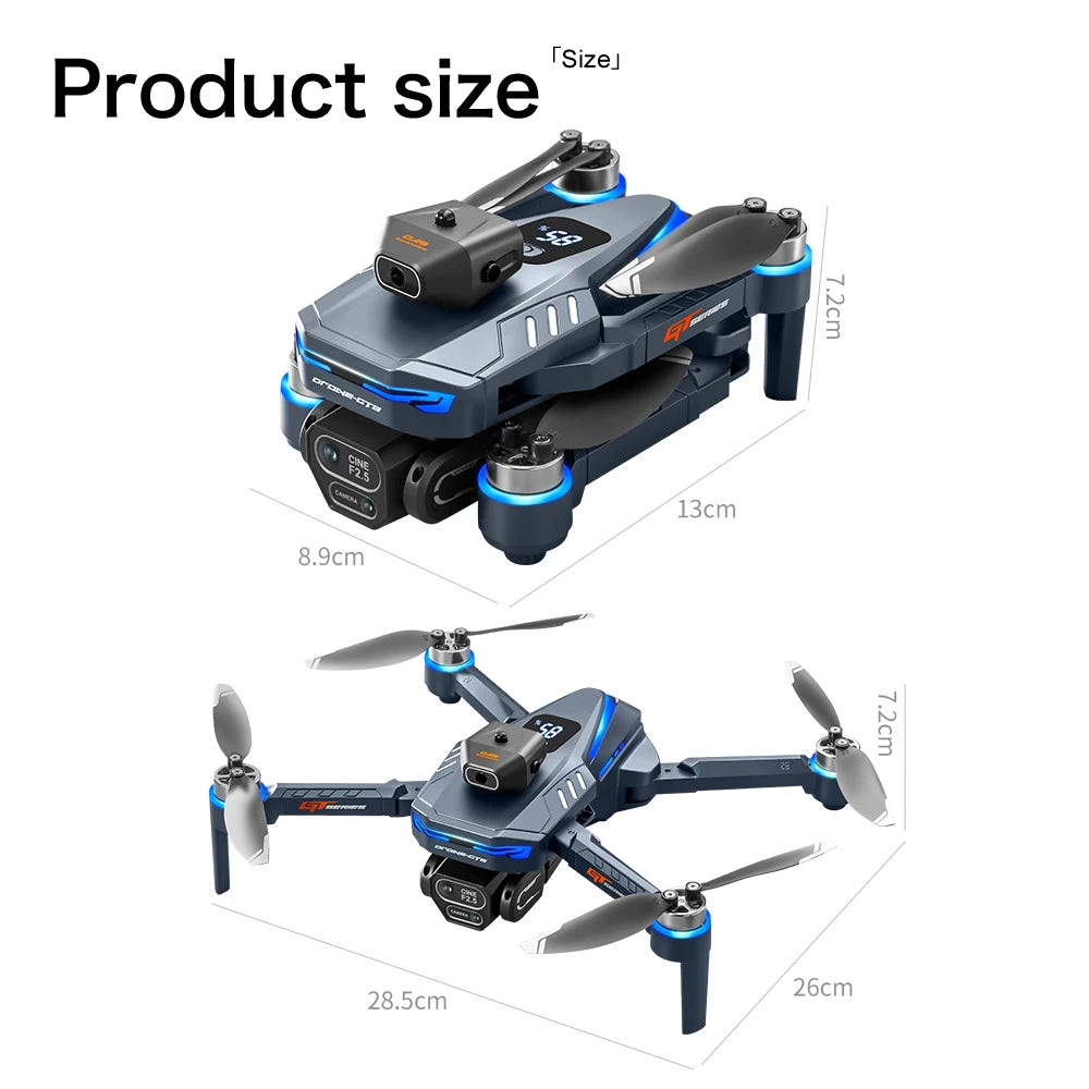 8K HD Camera Drone with GPS and Obstacle Avoidance - Foldable Quadcopter Tidesmit