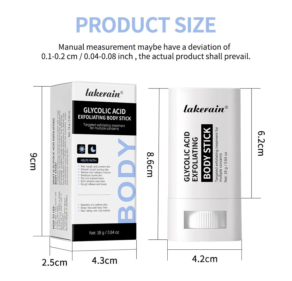 Glycolic Acid Exfoliating Body Stick for Smooth Skin - Tidesmit Scrubs Treatments Tidesmit