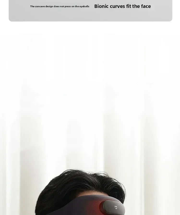 Smart Massage Eye Mask | 3D Heat Therapy & App Control - Black Relaxation Treatment Tidesmit