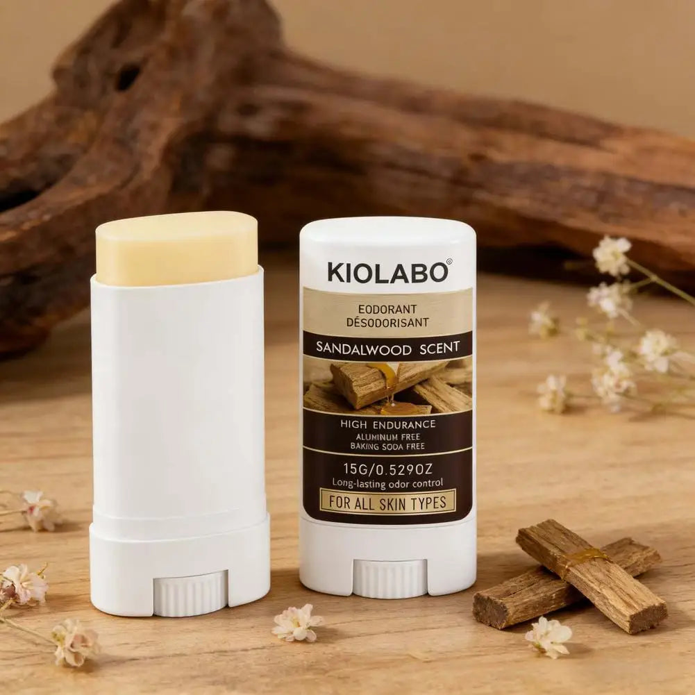 Tidesmit Sandalwood Scent Solid Deodorant Stick for long-lasting anti-sweat protection and underarm odor removal.