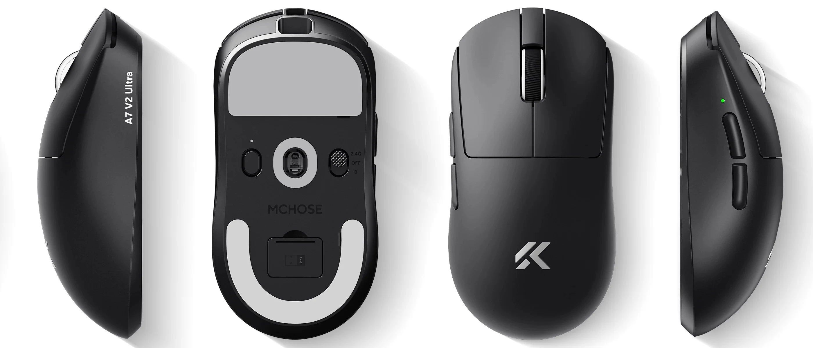 MCHOSE A7 V2 Ultra Plus Lightweight Wireless Gaming Mouse Dual 8,000Hz Polling Rate PAW3950 TI Gaming Esports Office Mouse