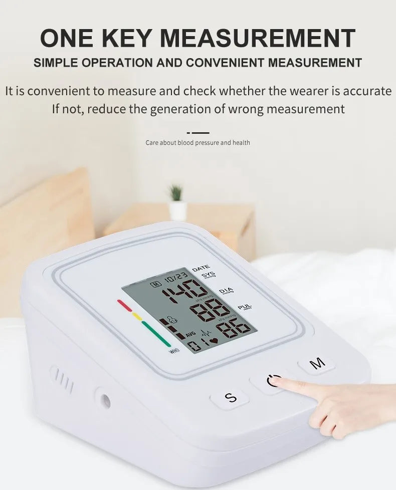 Digital Upper Arm Blood Pressure Monitor With Voice Upper Arm Sphygmomanometer