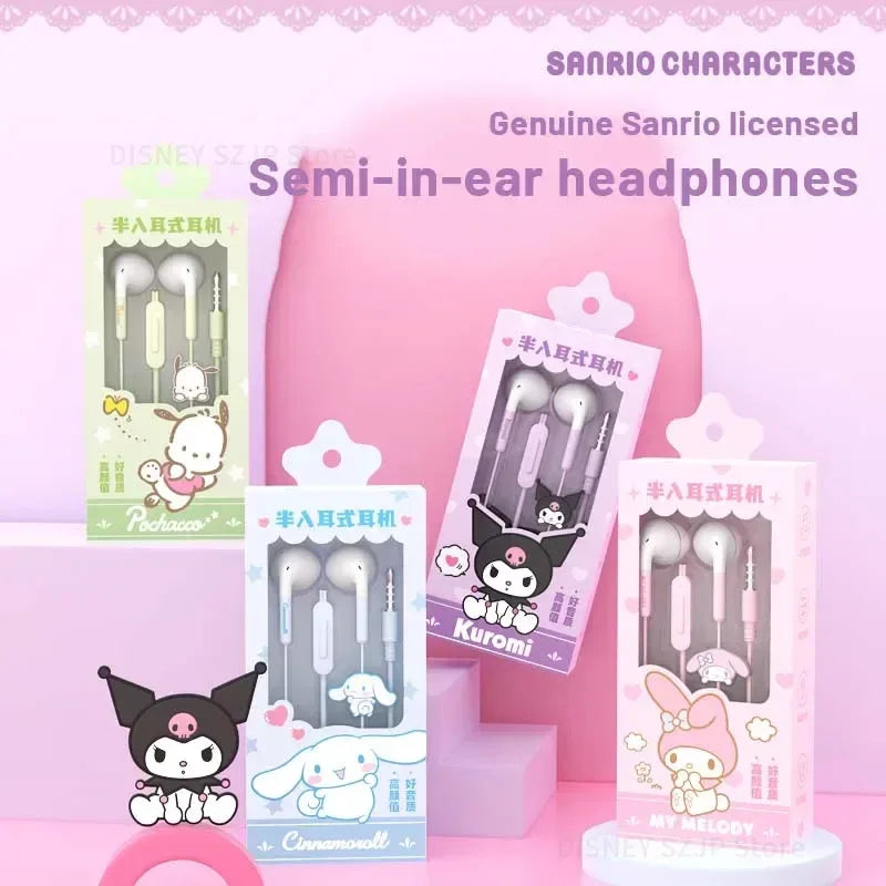 Sanrio Wired Earbuds Noise Isolating Audio Buds by Tidesmit - 4 Styles Tidesmit