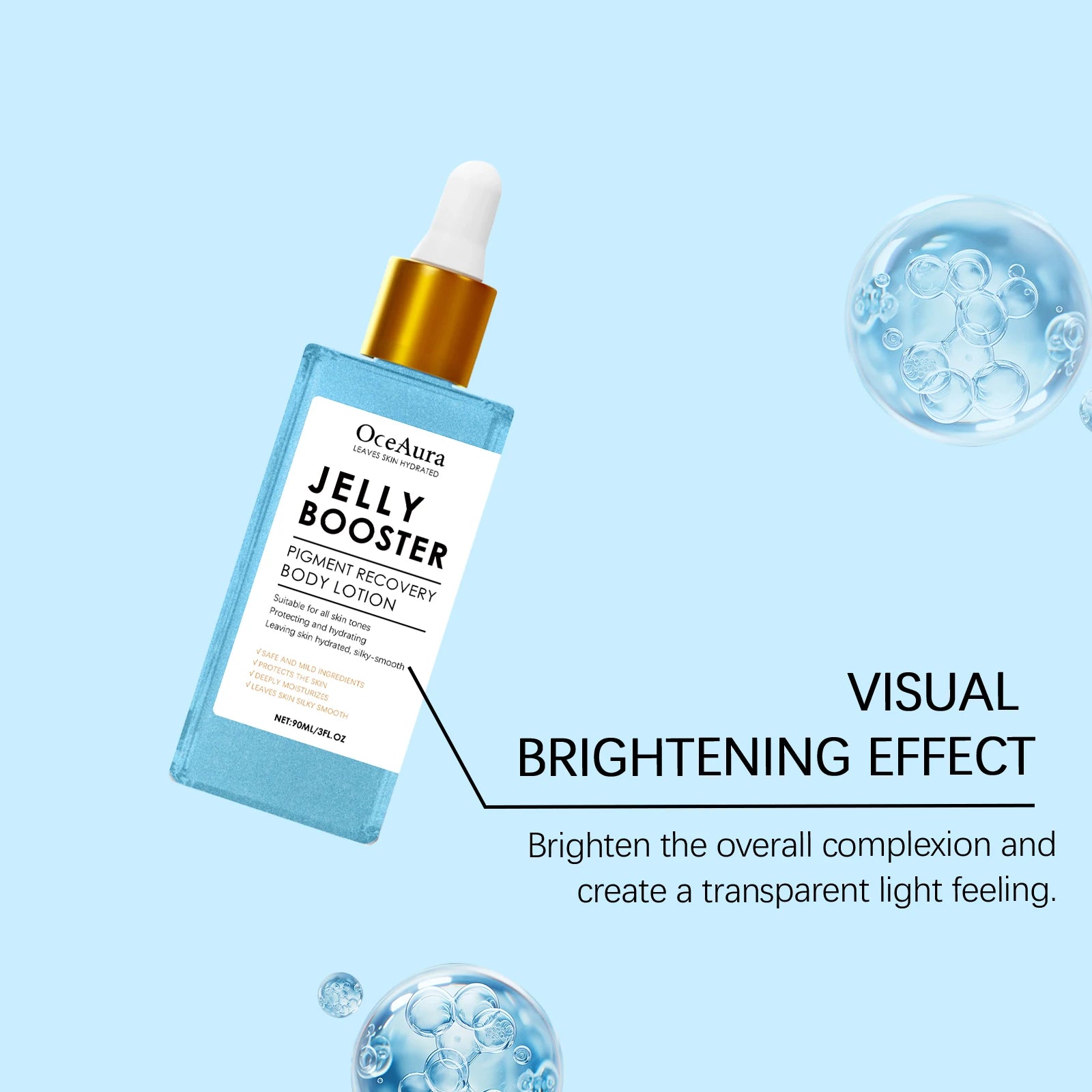 Jelly Booster Pigment Booster Recovery Body Lotion,Nicotinamide Visual Brightening Serum,Hydration Moisturizing,Fade Dark Spots