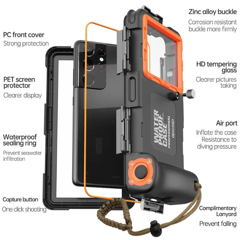 Waterproof Snorkel Phone Case: Military-Grade Protection for iPhone Tidesmit