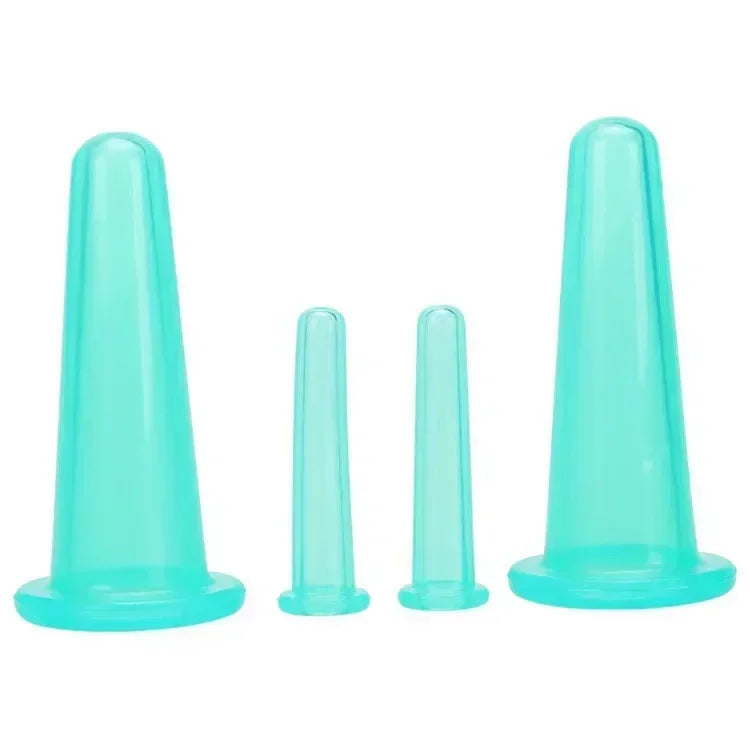 Silicone Vacuum Cupping Set for Facial Lift and Deep Tissue Recovery Back Massage Instrument Green Tidesmit