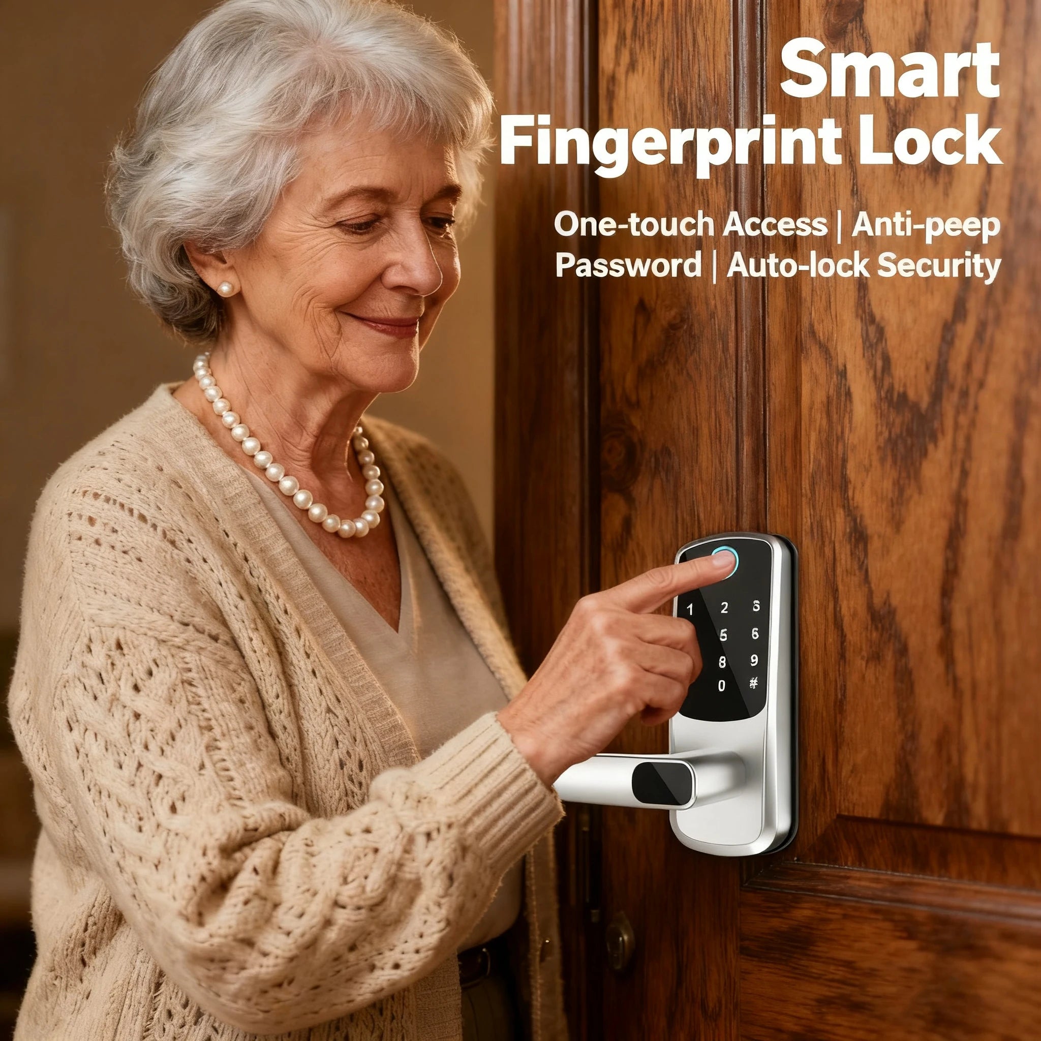 Wifi Smart Door Lock With APP/ Biometric Fingerprint / Password /Smart Card /Key Unlock/ USB Emergency Charger Electronic Lock