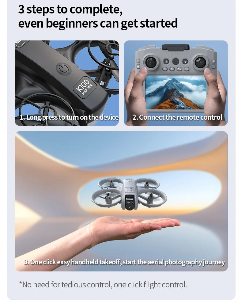 Mini Foldable Camera Drone with 4K Video - Compact Beginner Quadcopter Tidesmit
