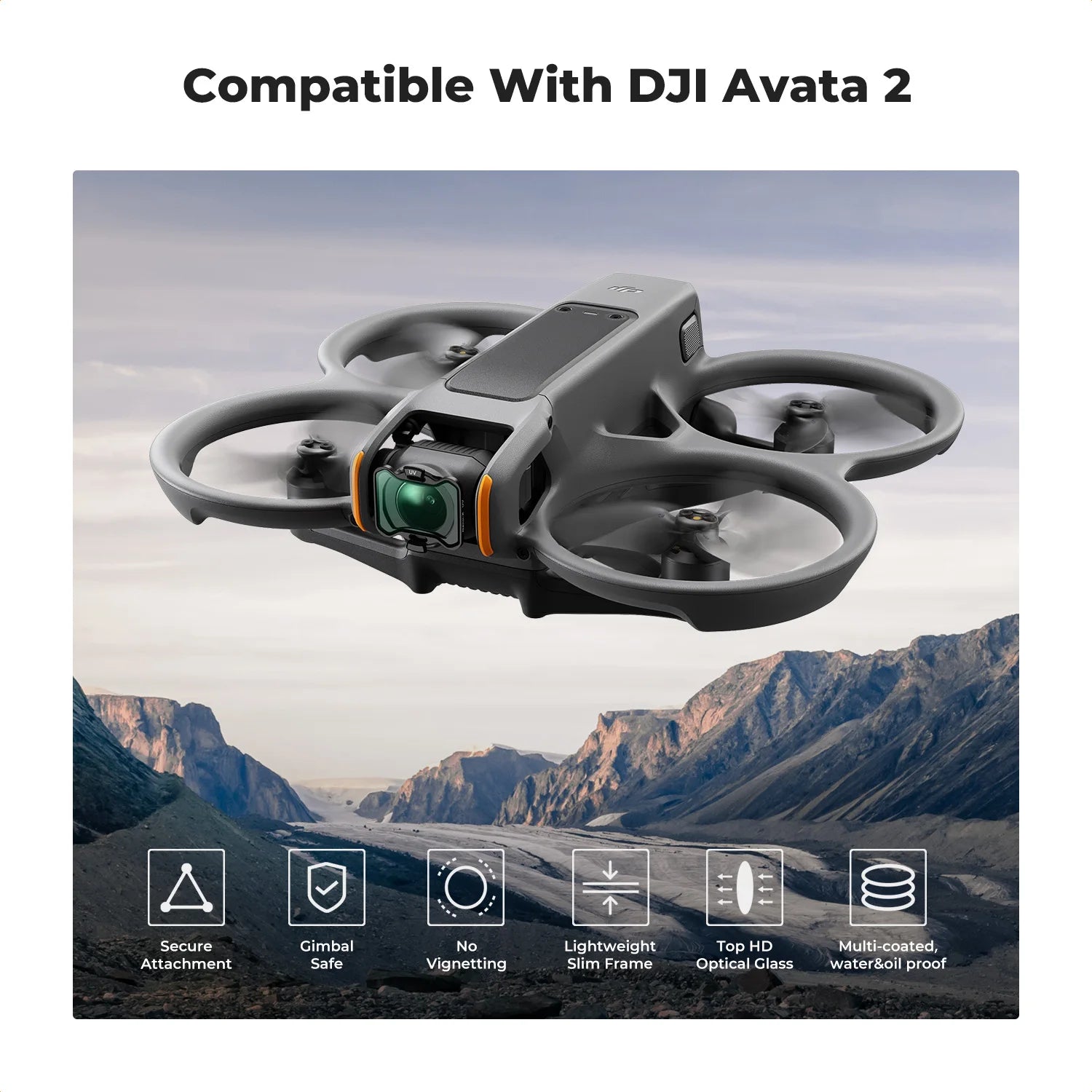 DJI Avata 2 Filter Set: Professional UV, CPL, and ND Lens Kit Tidesmit