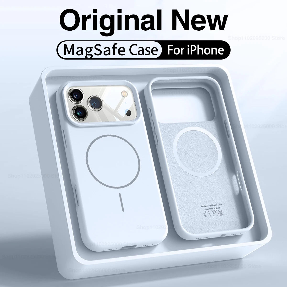 Magnetic Liquid Silicone Case for iPhone 16 Plus - Shock-Absorbing Cover Blue China Mainland Tidesmit