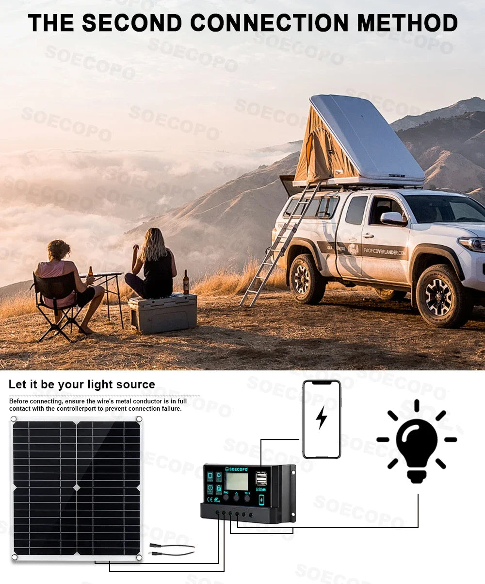 10000W Complete Solar Power Kit | 300W Panel + 100A Controller + 10000W Inverter 12V to 110V/220V Emergency Backup for Home,RV