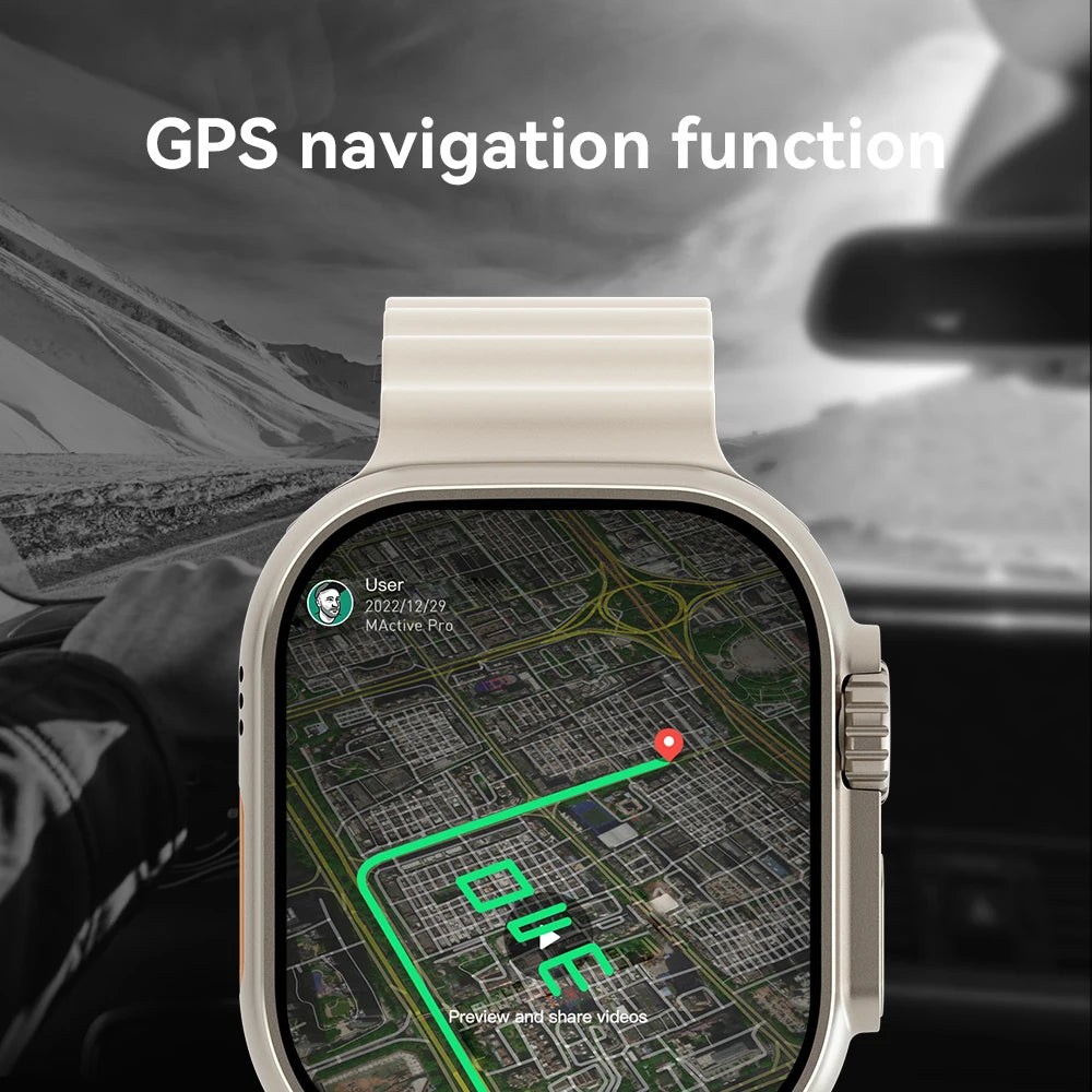 Microwear Ultra Ai4 Smartwatch 5G LTE Full Netcom Smart Watches With 180° Rotary Camera 500+ watchfaces free download GPS WIFI