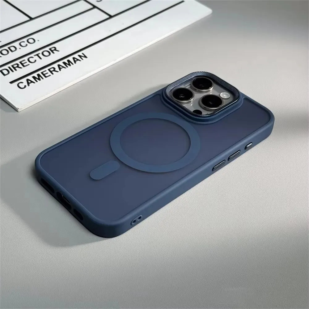 iPhone 16 Pro Max Case - Military-Grade Shock-Absorbing Matte Cover Blue Tidesmit