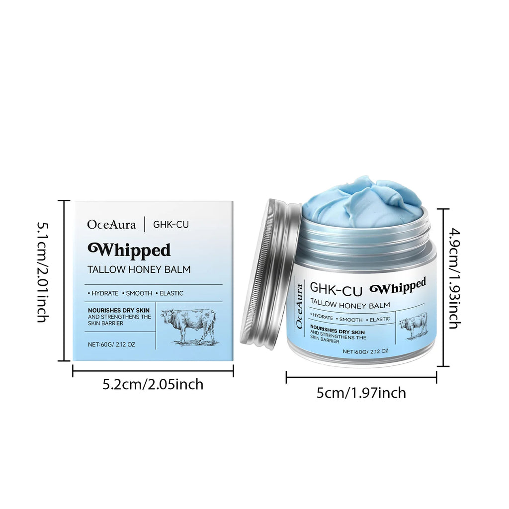 Whipped Beef Tallow And Honey Balm Moisturizing Beef Tallow Face Cream Body Lotion Grass Fed Grass Finished Face Cream Skin Care