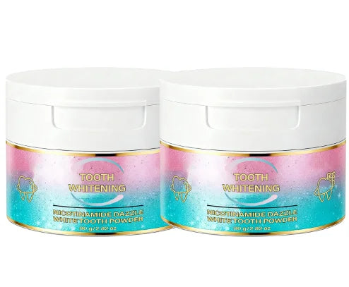 Tidesmit Niacinamide Dazzle White Tooth Powder with Kiwi Extract and Hyaluronic Acid for gentle teeth whitening