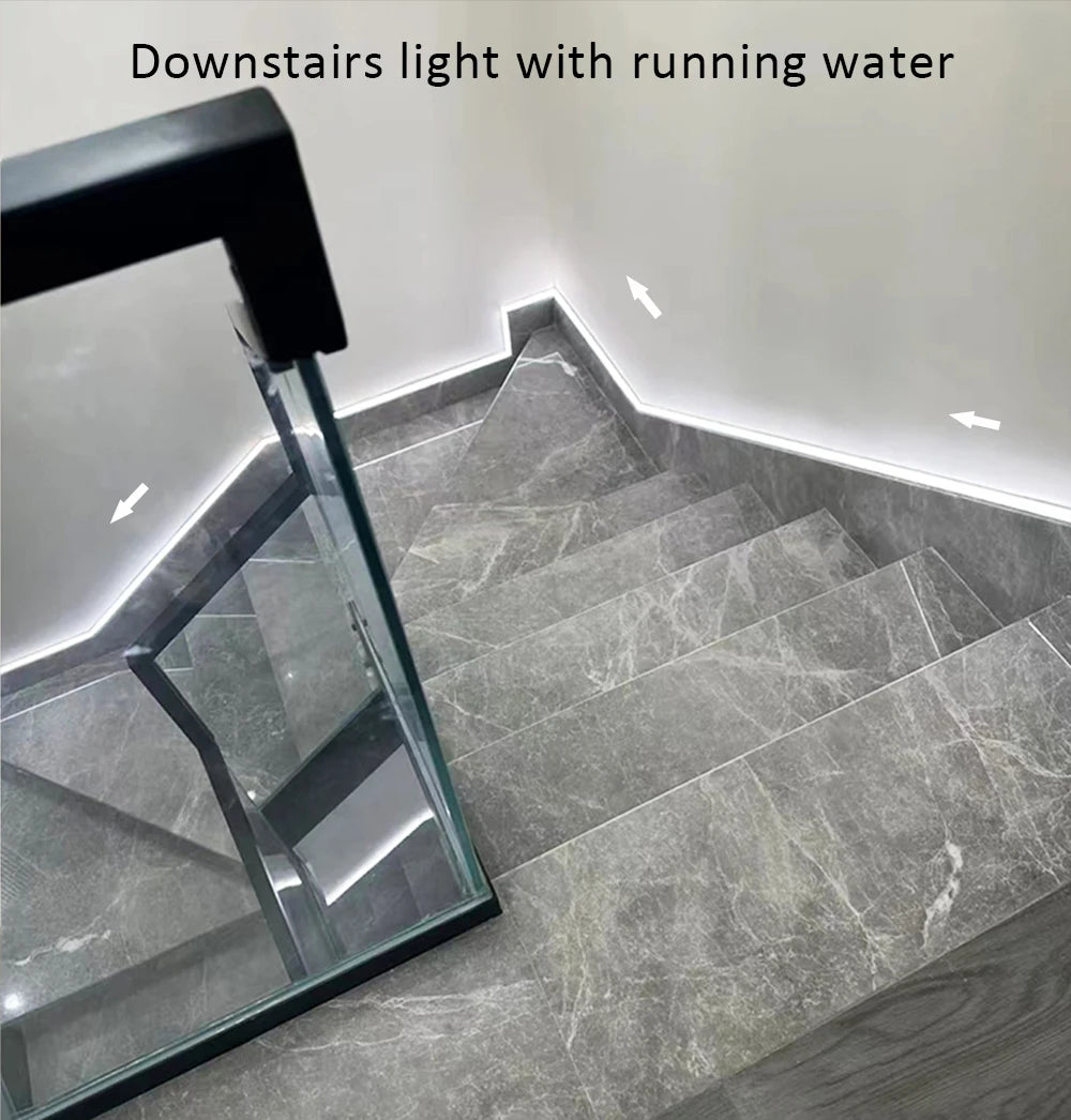 24V Running Water Flowing LED Strip Light 2in 1 PIR Motion Sensor Stair Controller for WS2811 Pixel Chasing Effect Tape Lamp